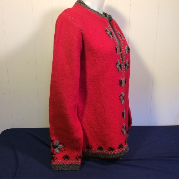 Christopher & Banks Womens Cardigan wool full zip sweater size large - Picture 5 of 10